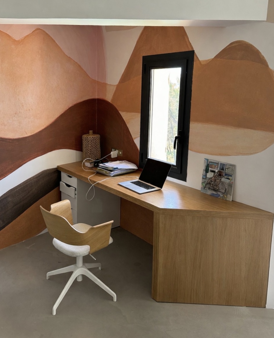 Rénovation bureau et chambre avec décoration murale à Salon-de-Provence - Busato Service