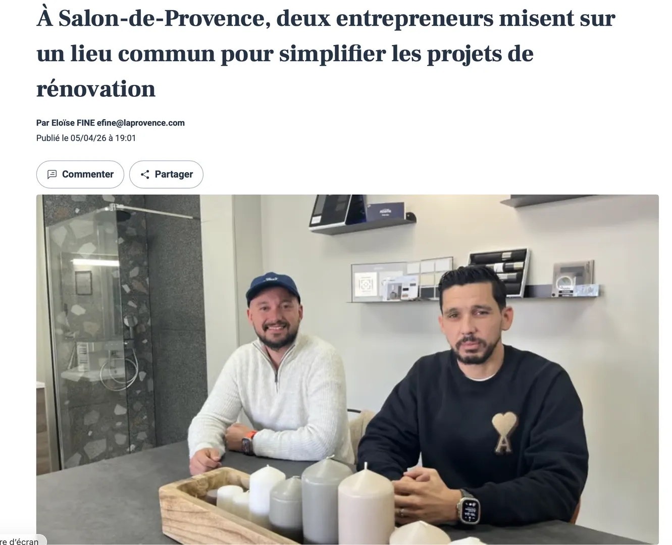 Busato Service fait la une de La Provence, MAINTENANT on refait votre intérieur.  