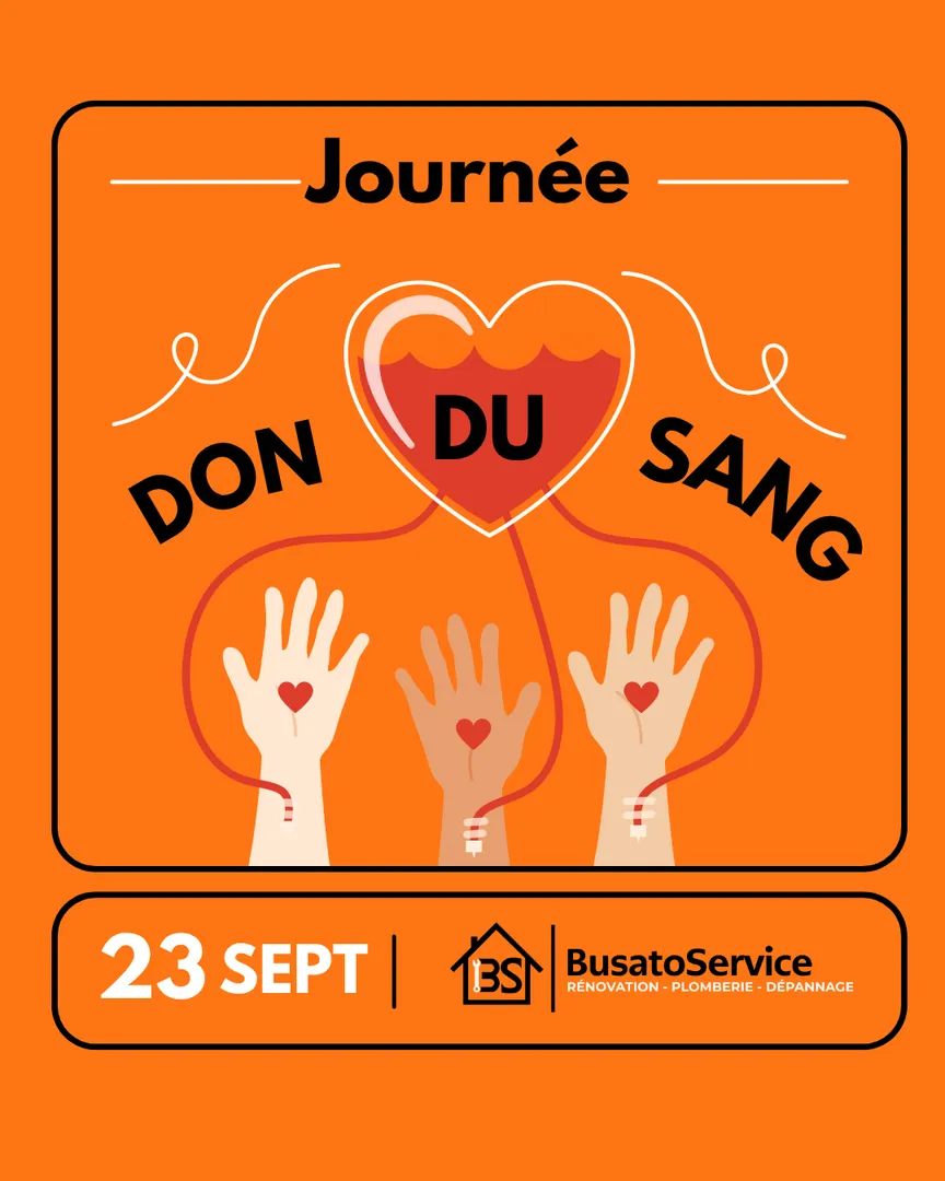 Don du sang : BUSATO SERVICE se mobilise le 23 septembre